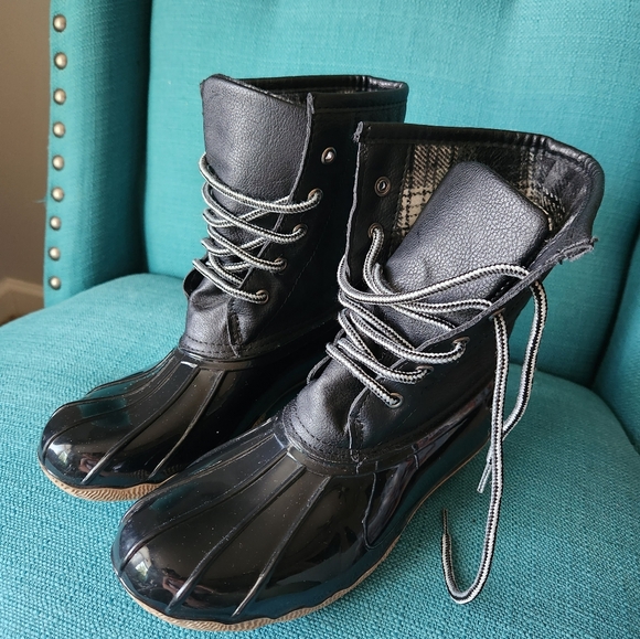 Blue Suede Shoes Rain Boots Women's Size 7 - Picture 2 of 4